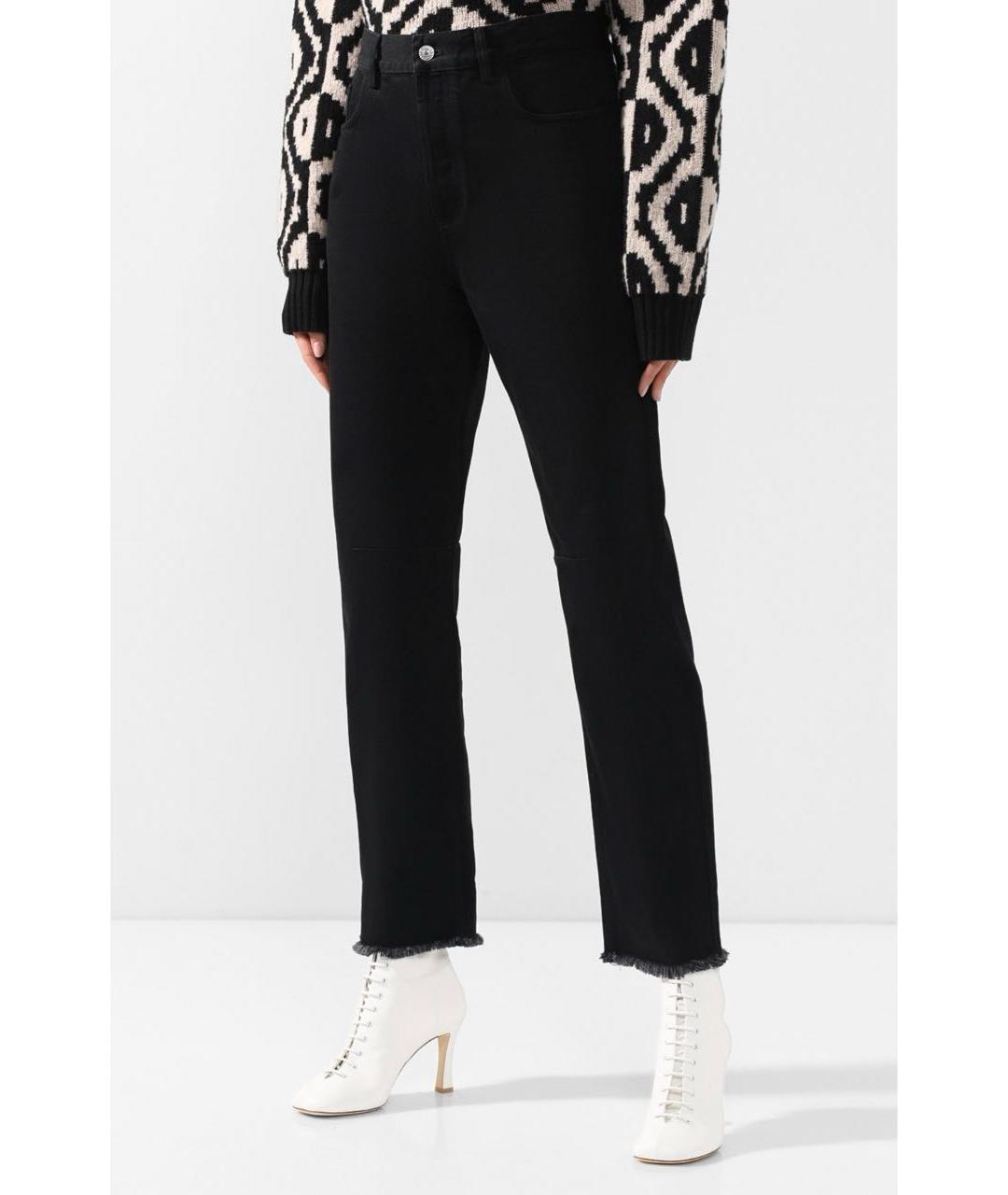 CELINE Черные хлопковые прямые джинсы, фото 6