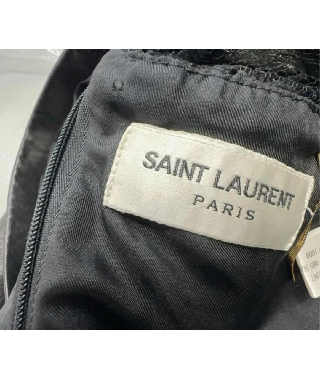 SAINT LAURENT Мульти кожаное платье, фото 5