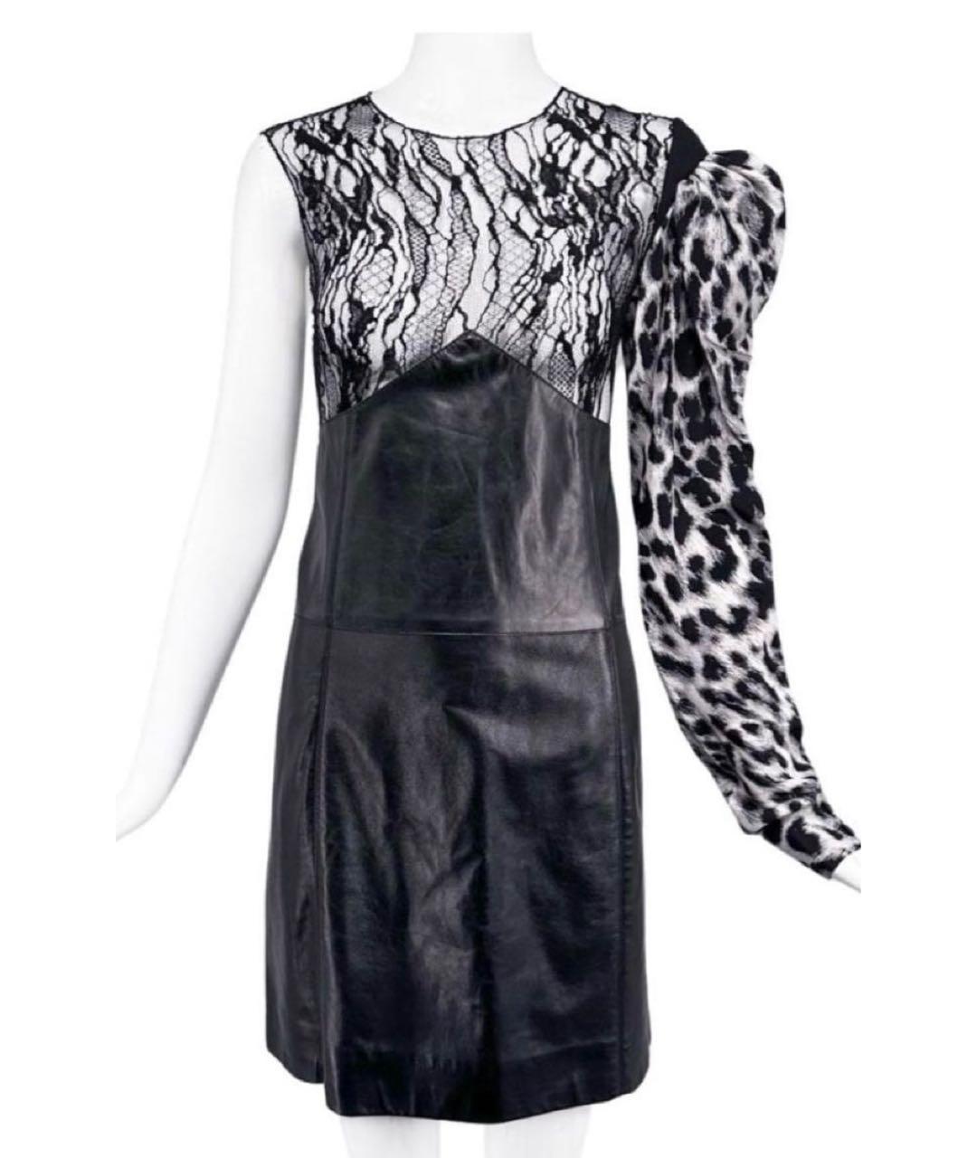 SAINT LAURENT Мульти кожаное платье, фото 8
