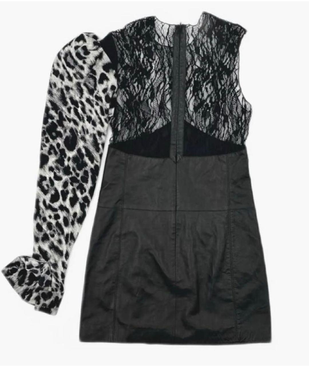 SAINT LAURENT Мульти кожаное платье, фото 6