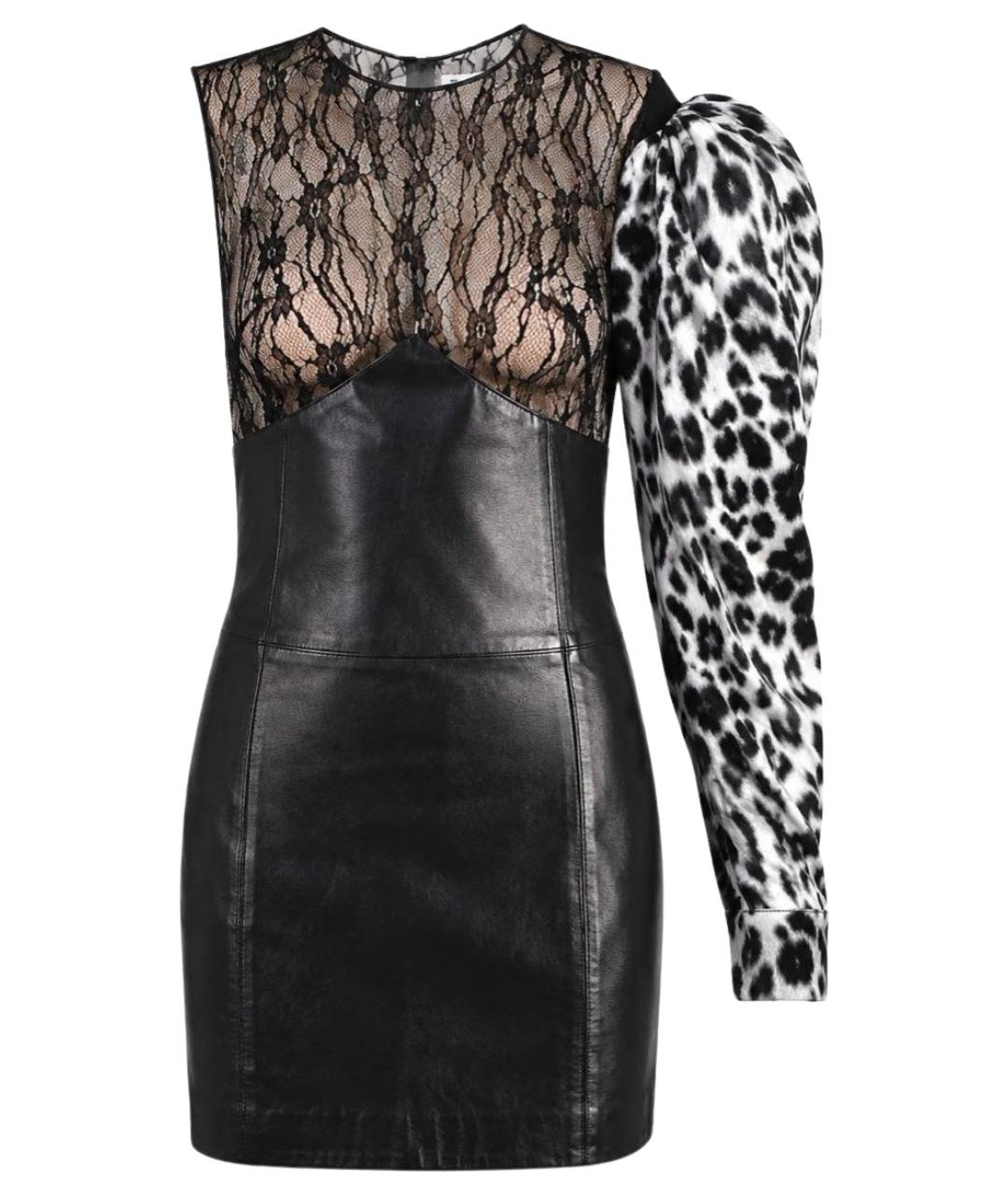 SAINT LAURENT Мульти кожаное платье, фото 1