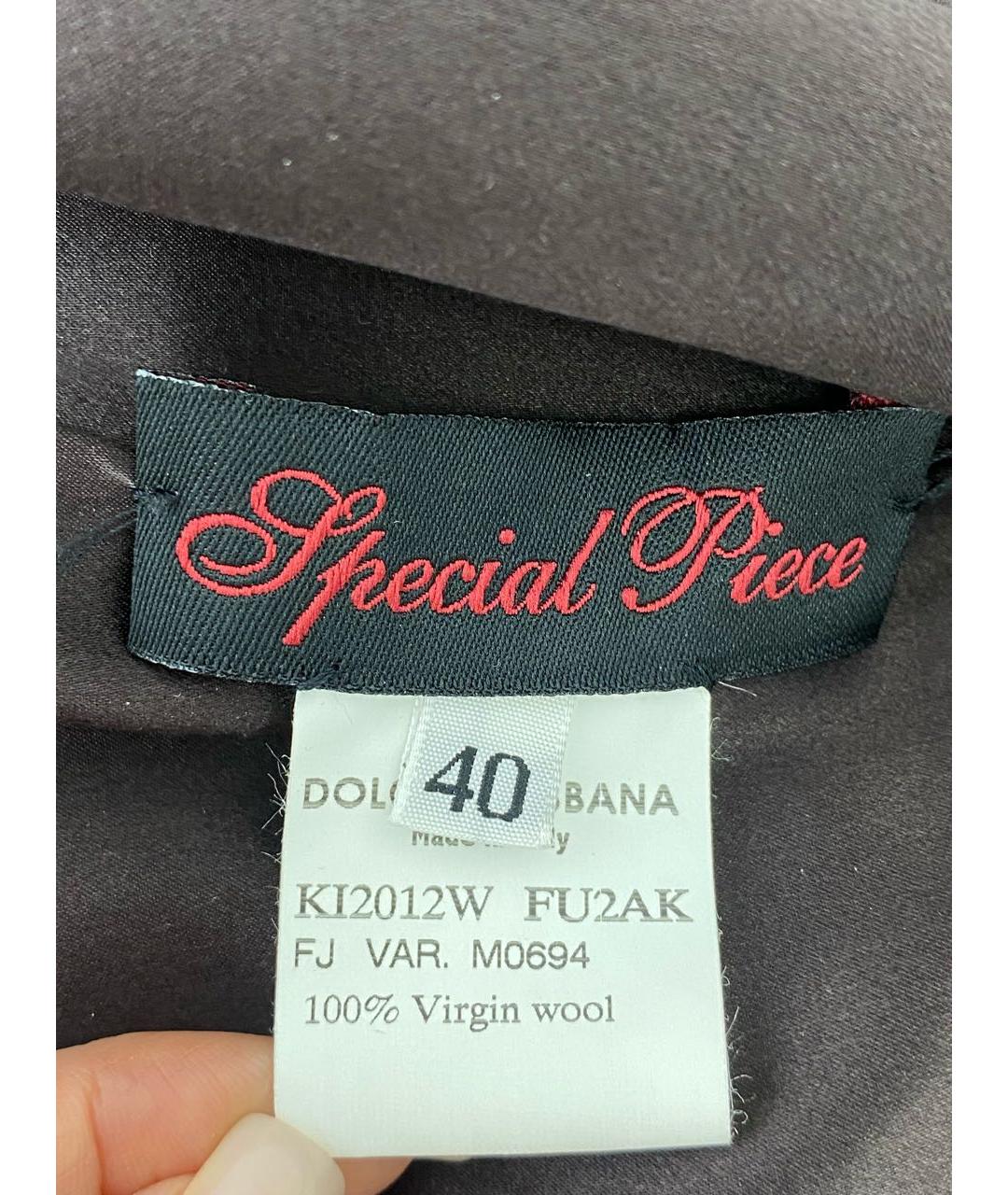 DOLCE&GABBANA Коричневый шерстяной жакет/пиджак, фото 5