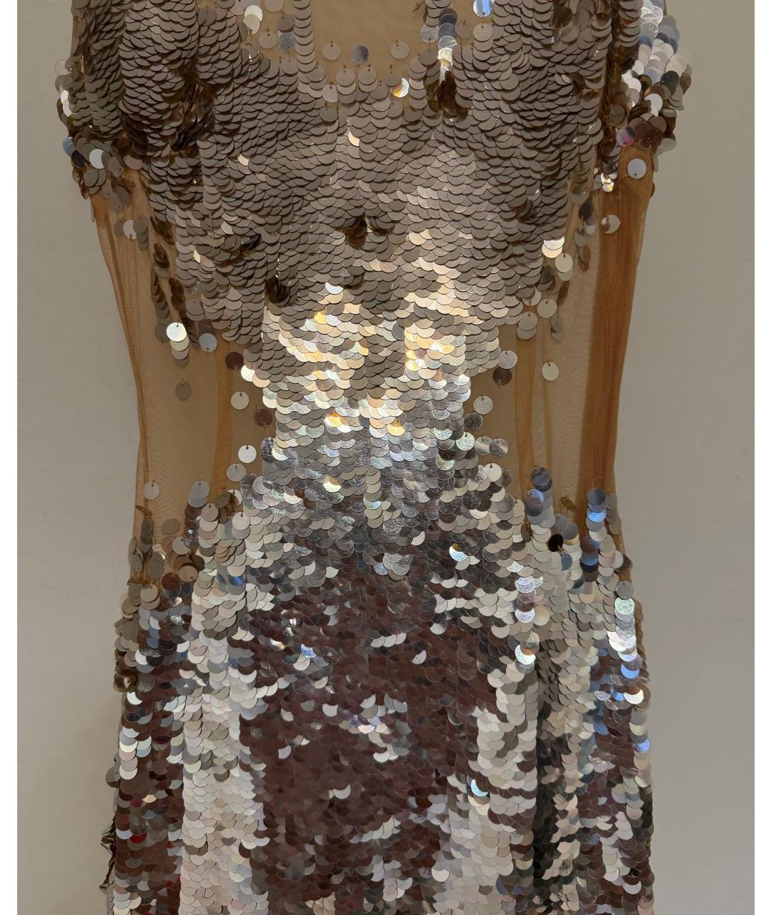 ELISABETTA FRANCHI Прозрачное сетчатое коктейльное платье, фото 3
