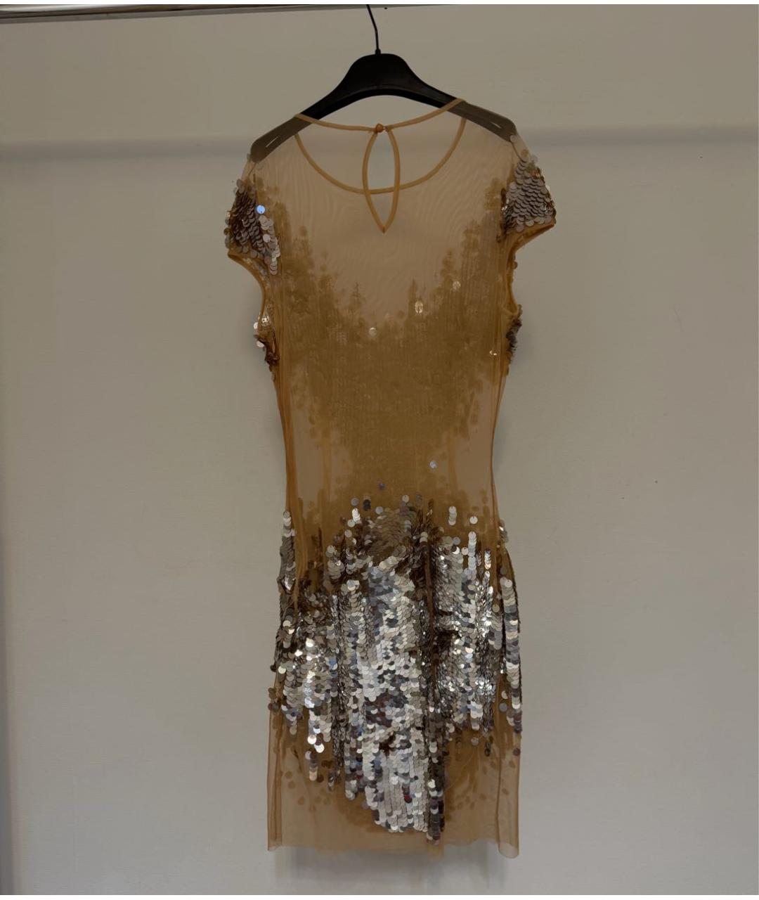 ELISABETTA FRANCHI Прозрачное сетчатое коктейльное платье, фото 2