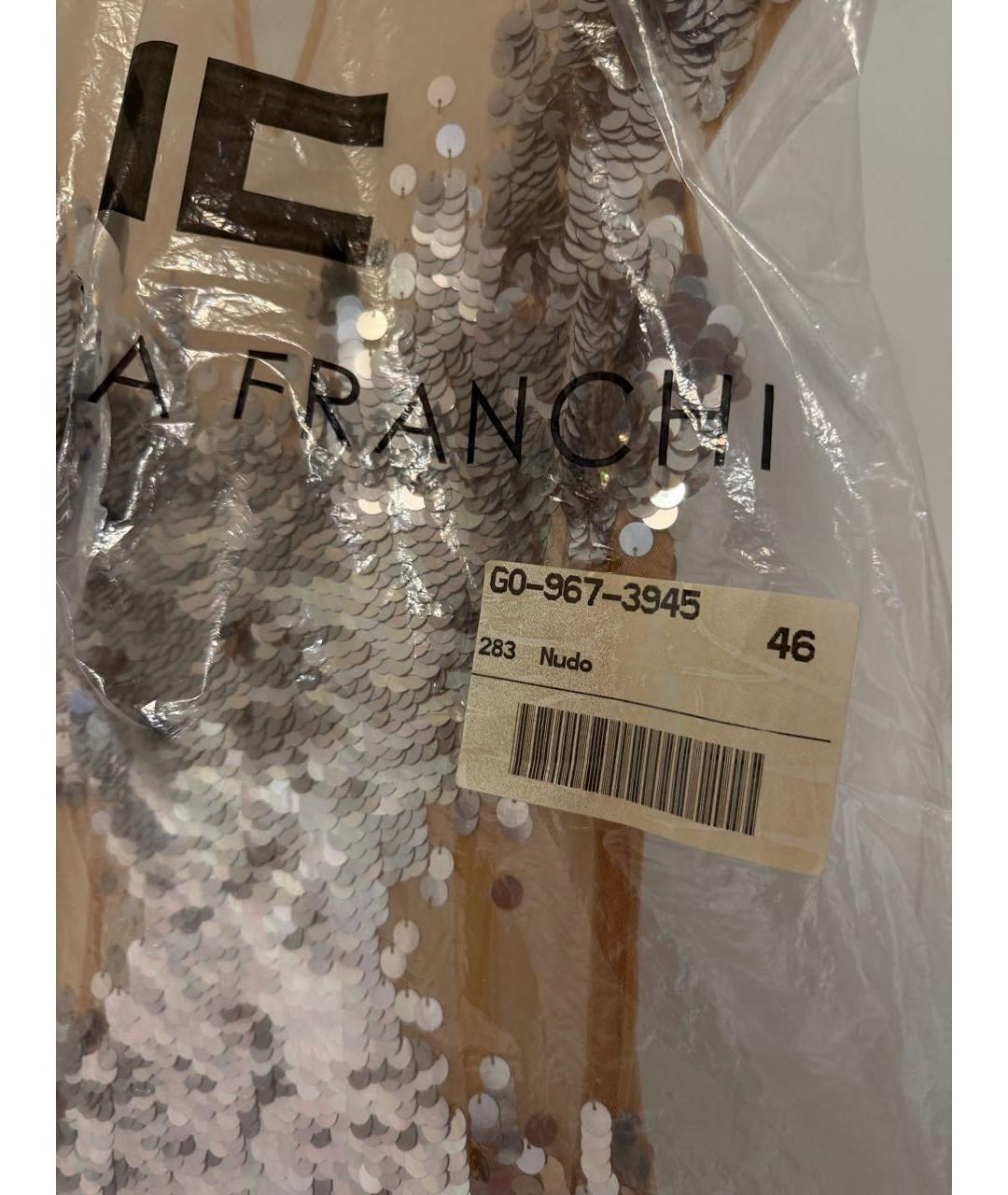 ELISABETTA FRANCHI Прозрачное сетчатое коктейльное платье, фото 5