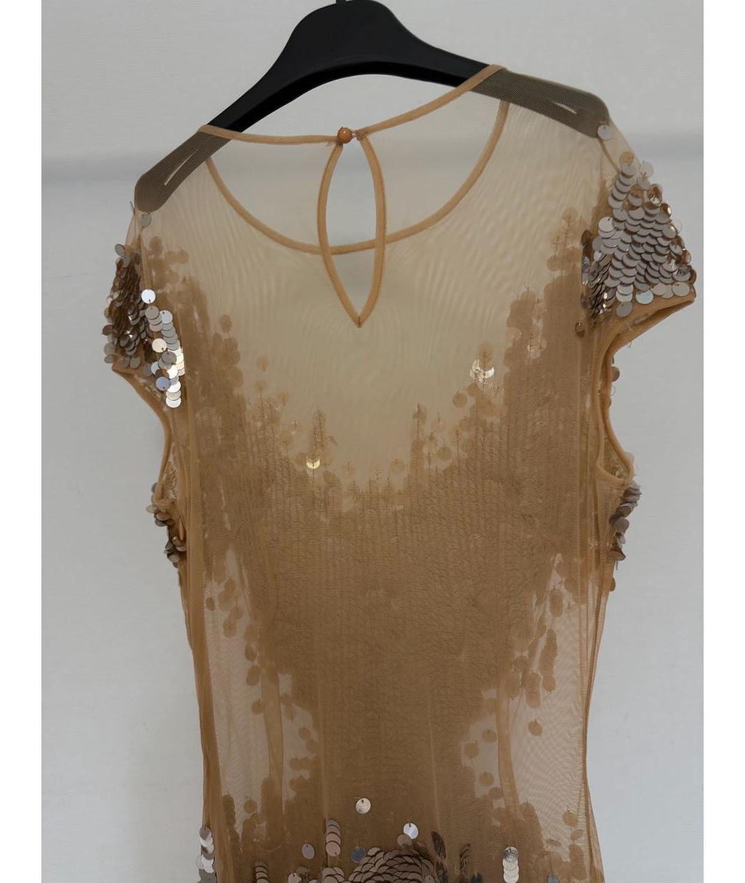 ELISABETTA FRANCHI Прозрачное сетчатое коктейльное платье, фото 7