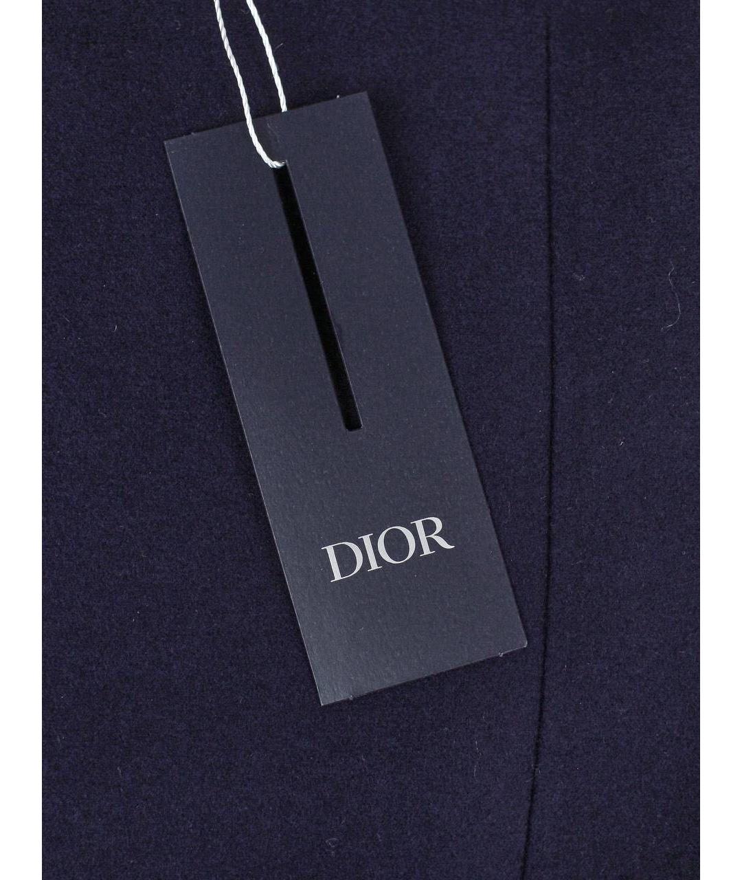 CHRISTIAN DIOR Темно-синее шерстяное пальто, фото 3