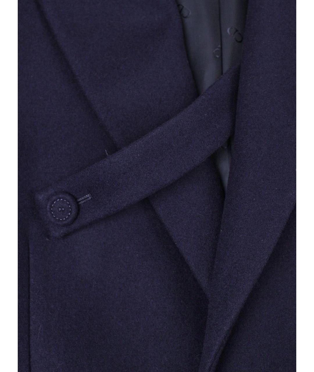 CHRISTIAN DIOR Темно-синее шерстяное пальто, фото 8