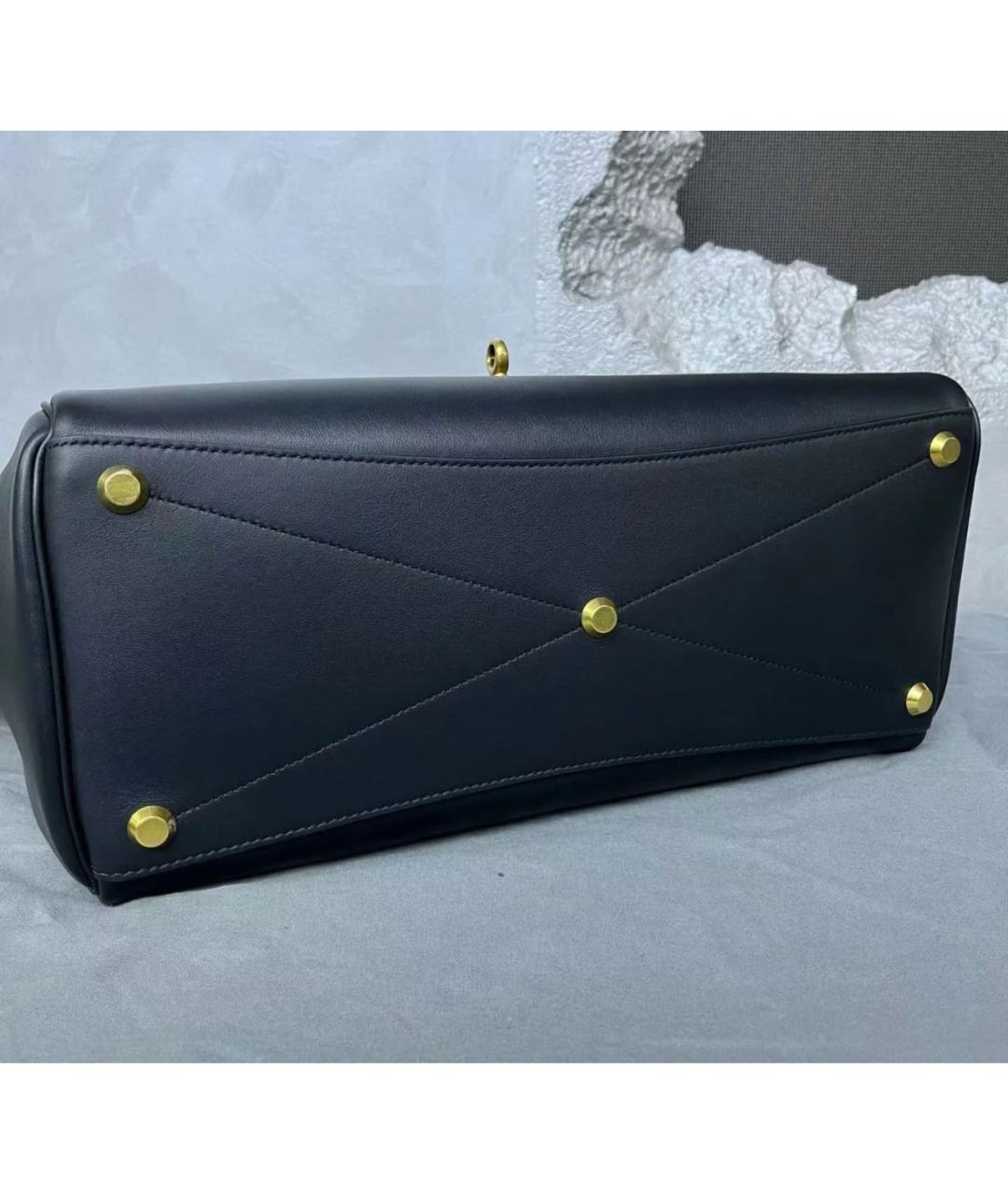 BALENCIAGA Черная кожаная сумка тоут, фото 6
