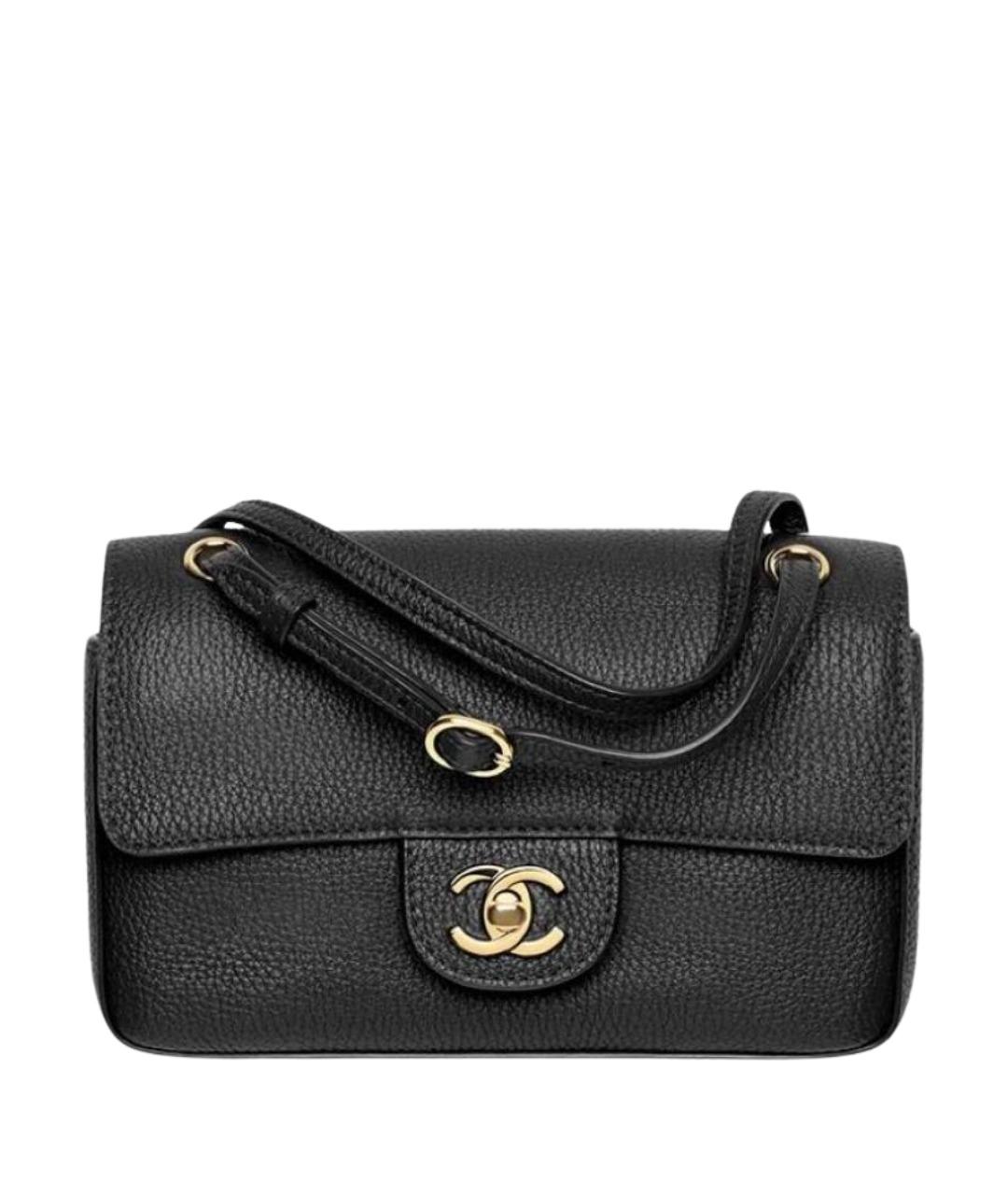 CHANEL Черная кожаная сумка через плечо, фото 1