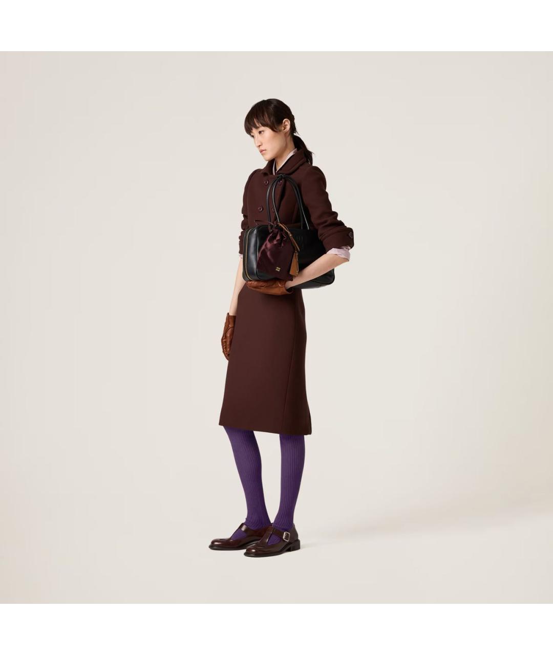 MIU MIU Черная кожаная сумка с короткими ручками, фото 5