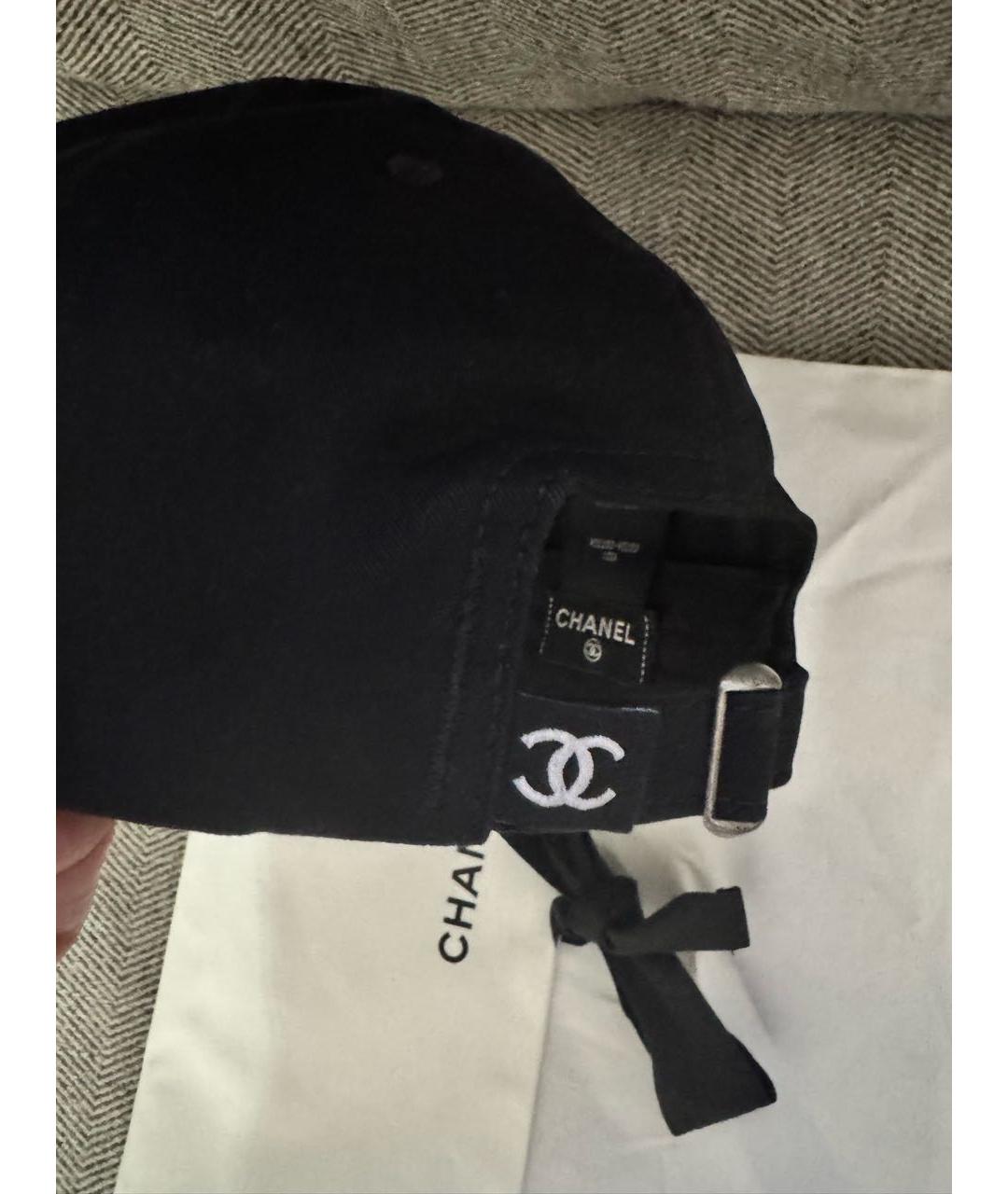 CHANEL Черная хлопковая кепка, фото 3