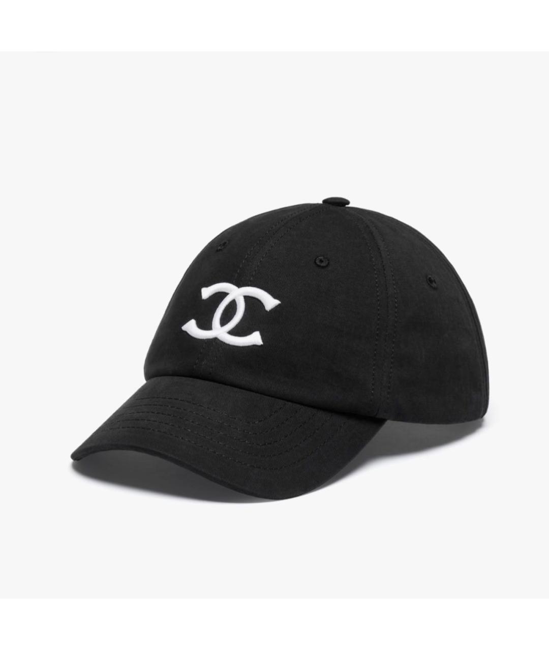 CHANEL Черная хлопковая кепка, фото 4