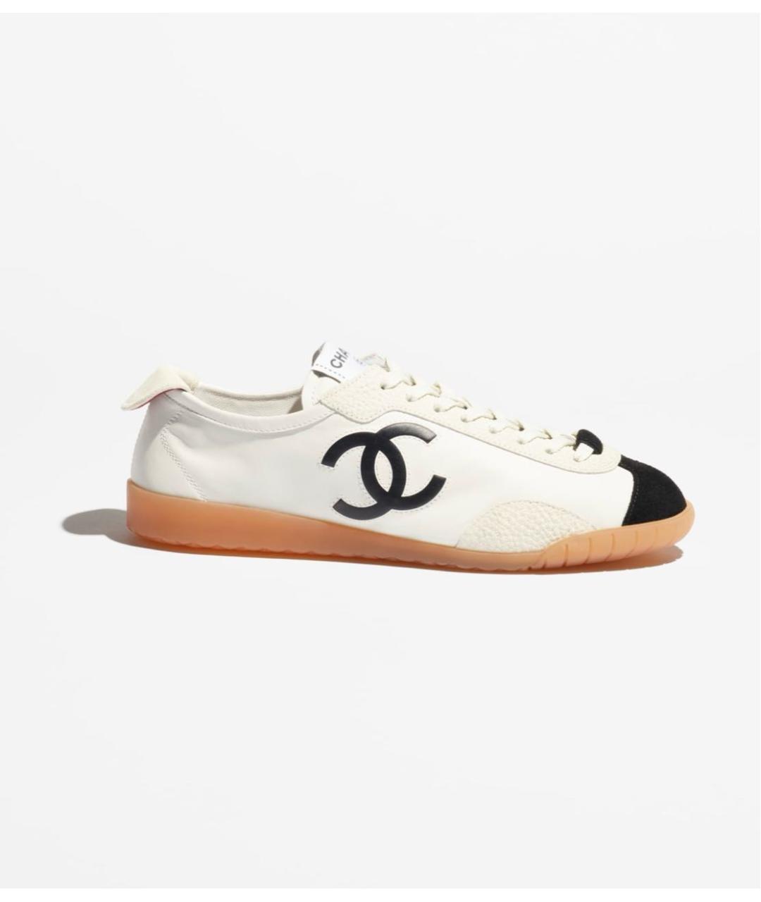 CHANEL Белые кожаные кеды, фото 6