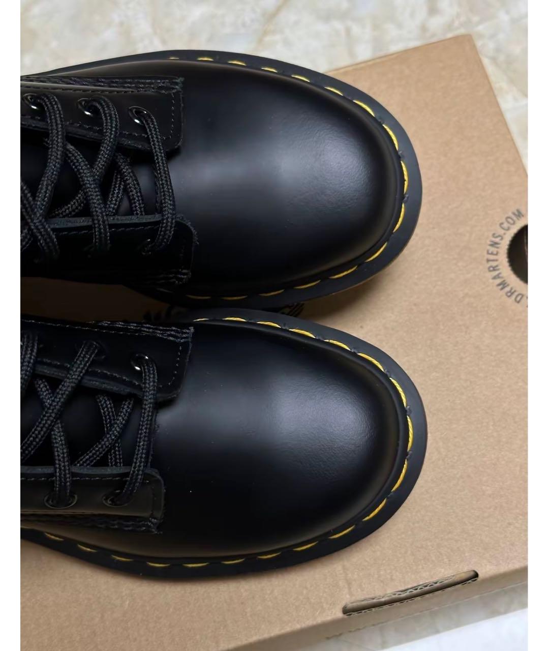 DR. MARTENS Черные кожаные ботинки, фото 5