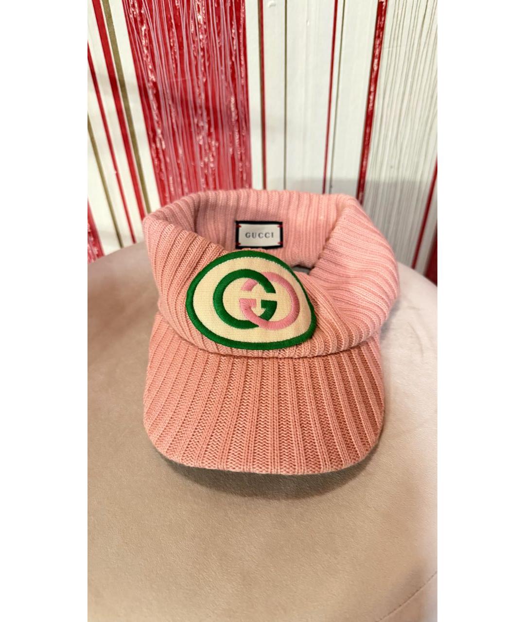 GUCCI Розовая шерстяная кепка, фото 5