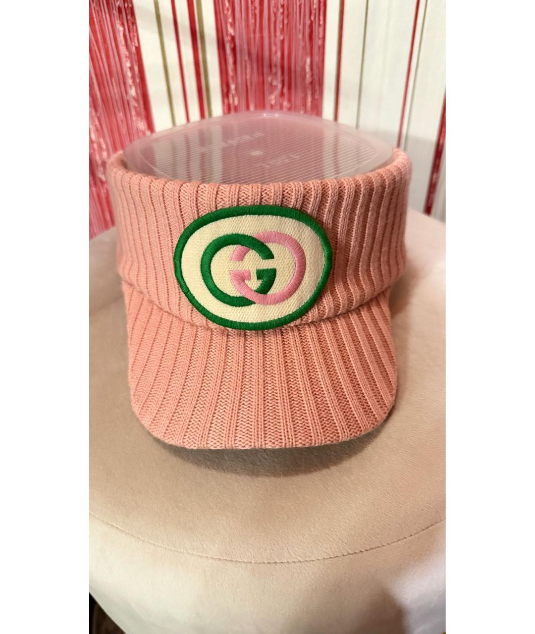 GUCCI Розовая шерстяная кепка, фото 3