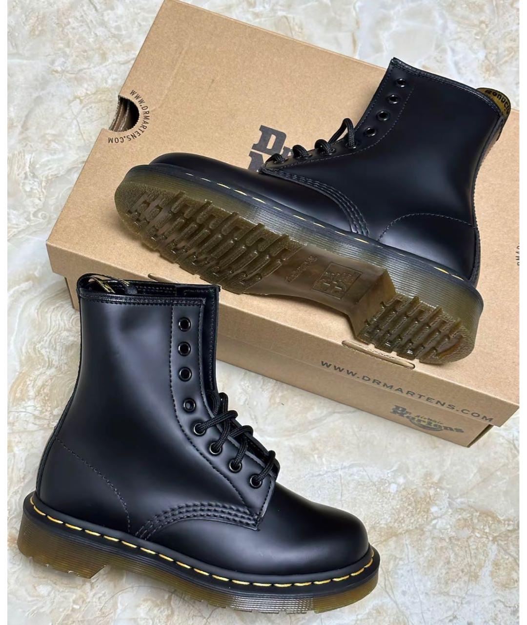 DR. MARTENS Черные кожаные ботинки, фото 4