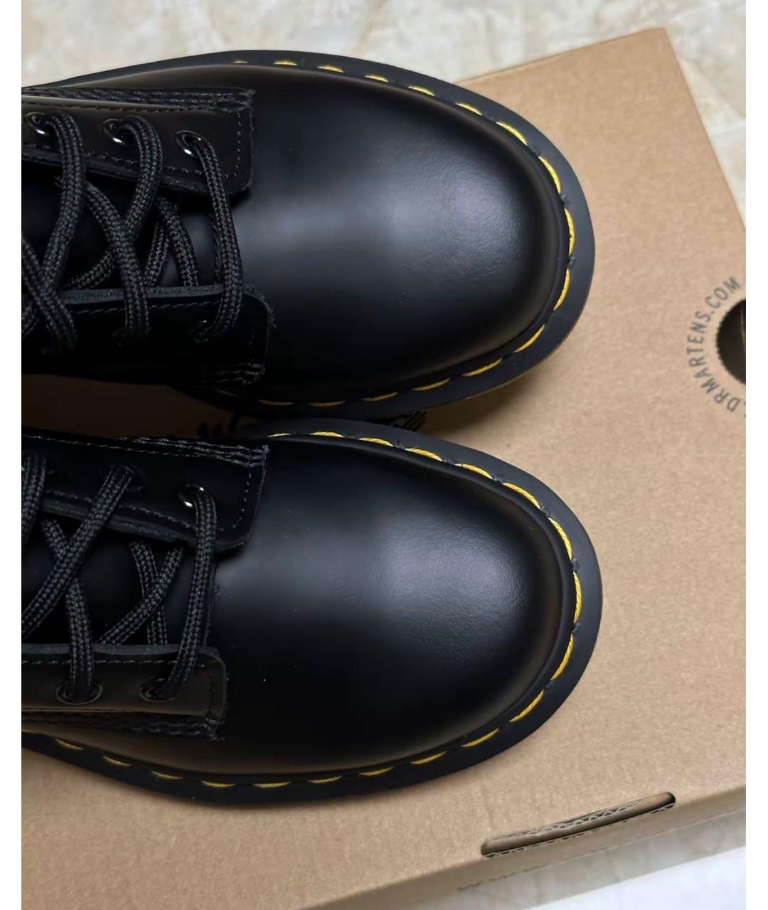 DR. MARTENS Черные кожаные ботинки, фото 6
