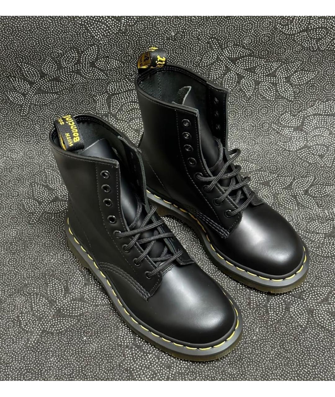 DR. MARTENS Черные кожаные ботинки, фото 3