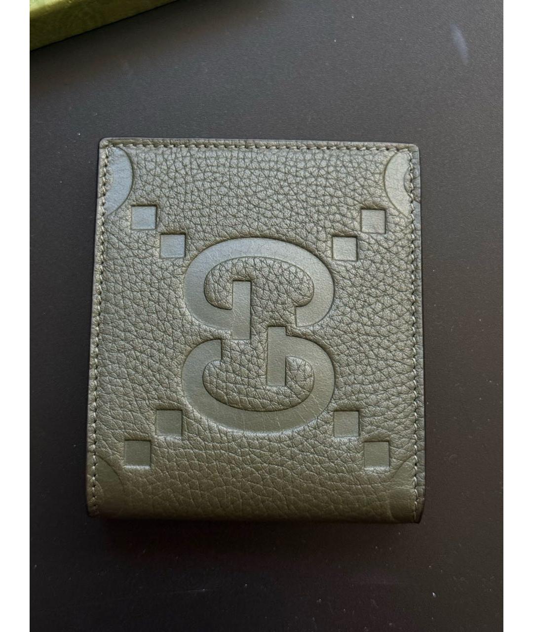 GUCCI Зеленый кожаный кошелек, фото 2