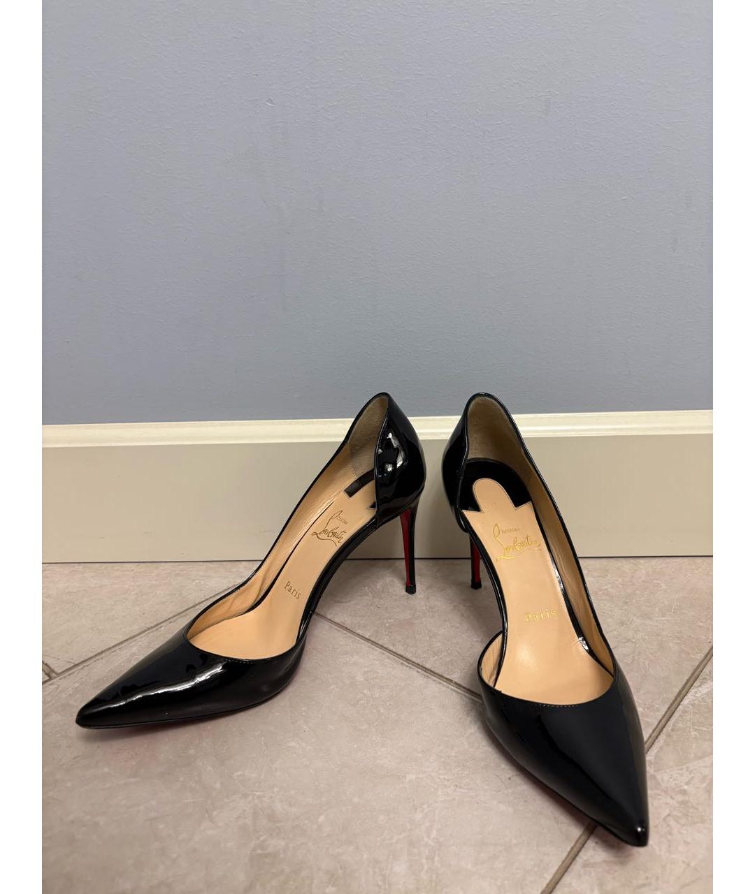 CHRISTIAN LOUBOUTIN Черные туфли из лакированной кожи, фото 3