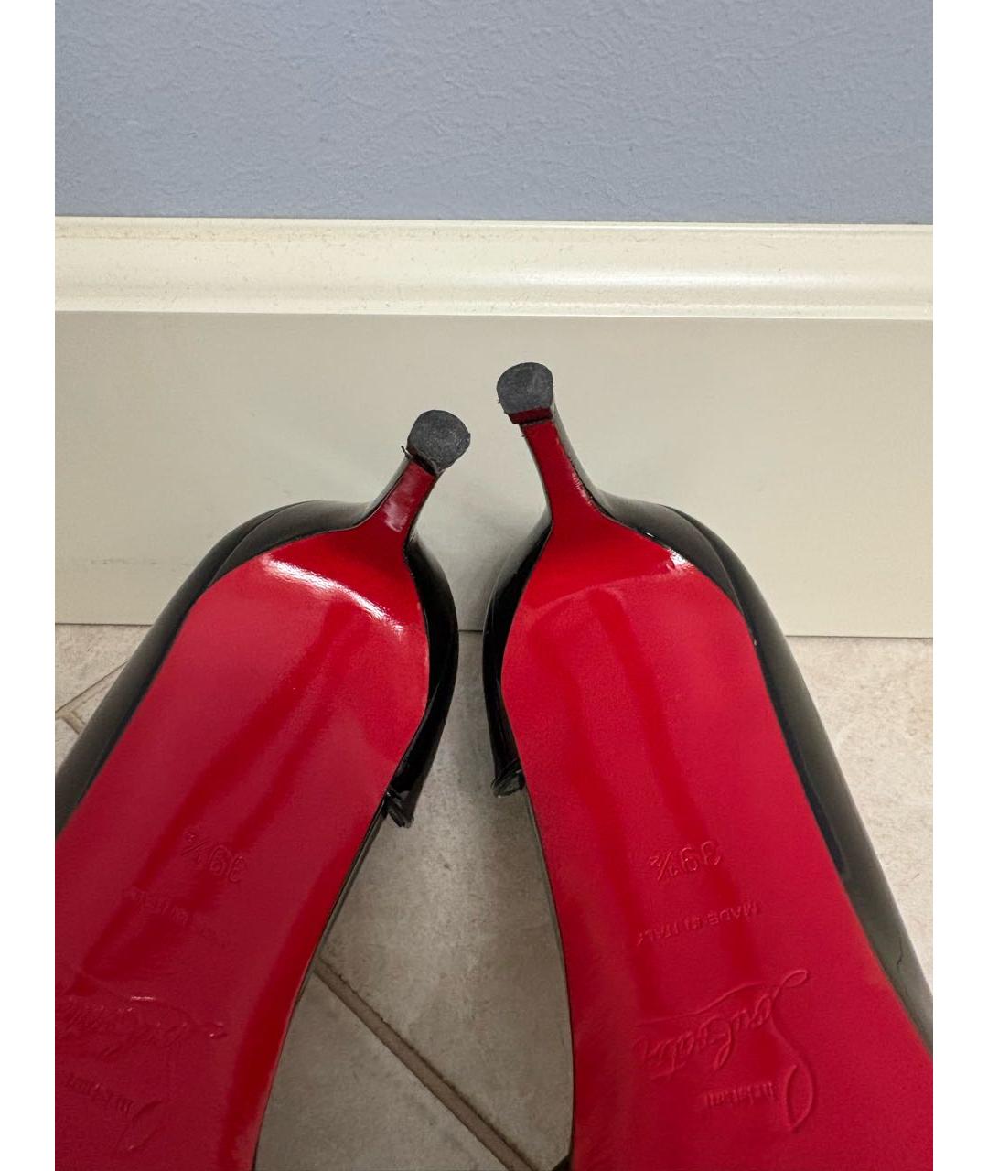 CHRISTIAN LOUBOUTIN Черные туфли из лакированной кожи, фото 6