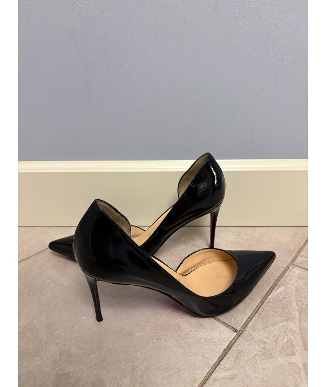 CHRISTIAN LOUBOUTIN Черные туфли из лакированной кожи, фото 9