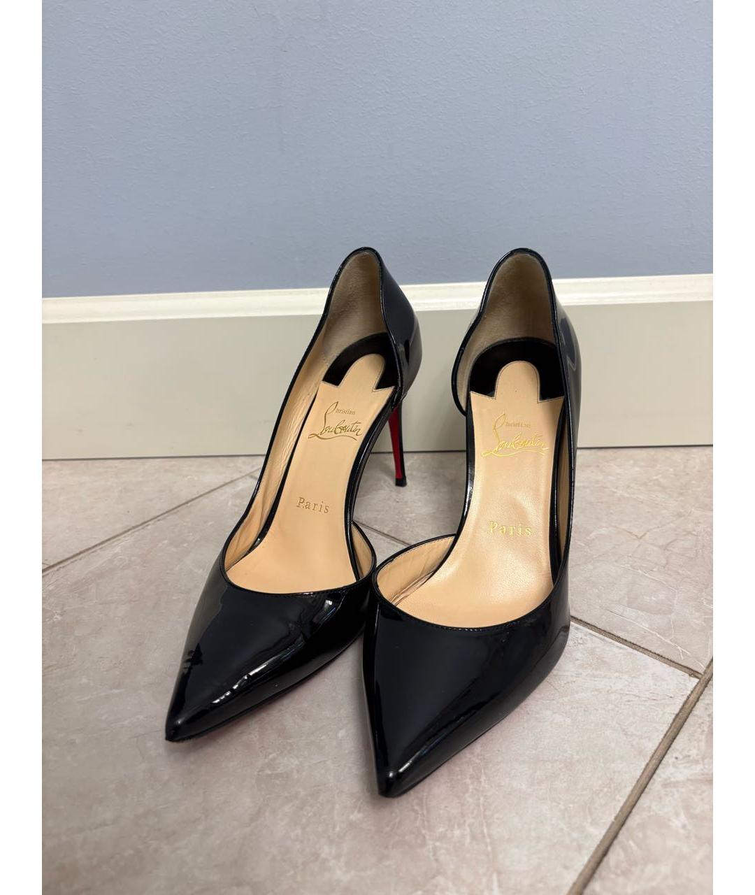 CHRISTIAN LOUBOUTIN Черные туфли из лакированной кожи, фото 2