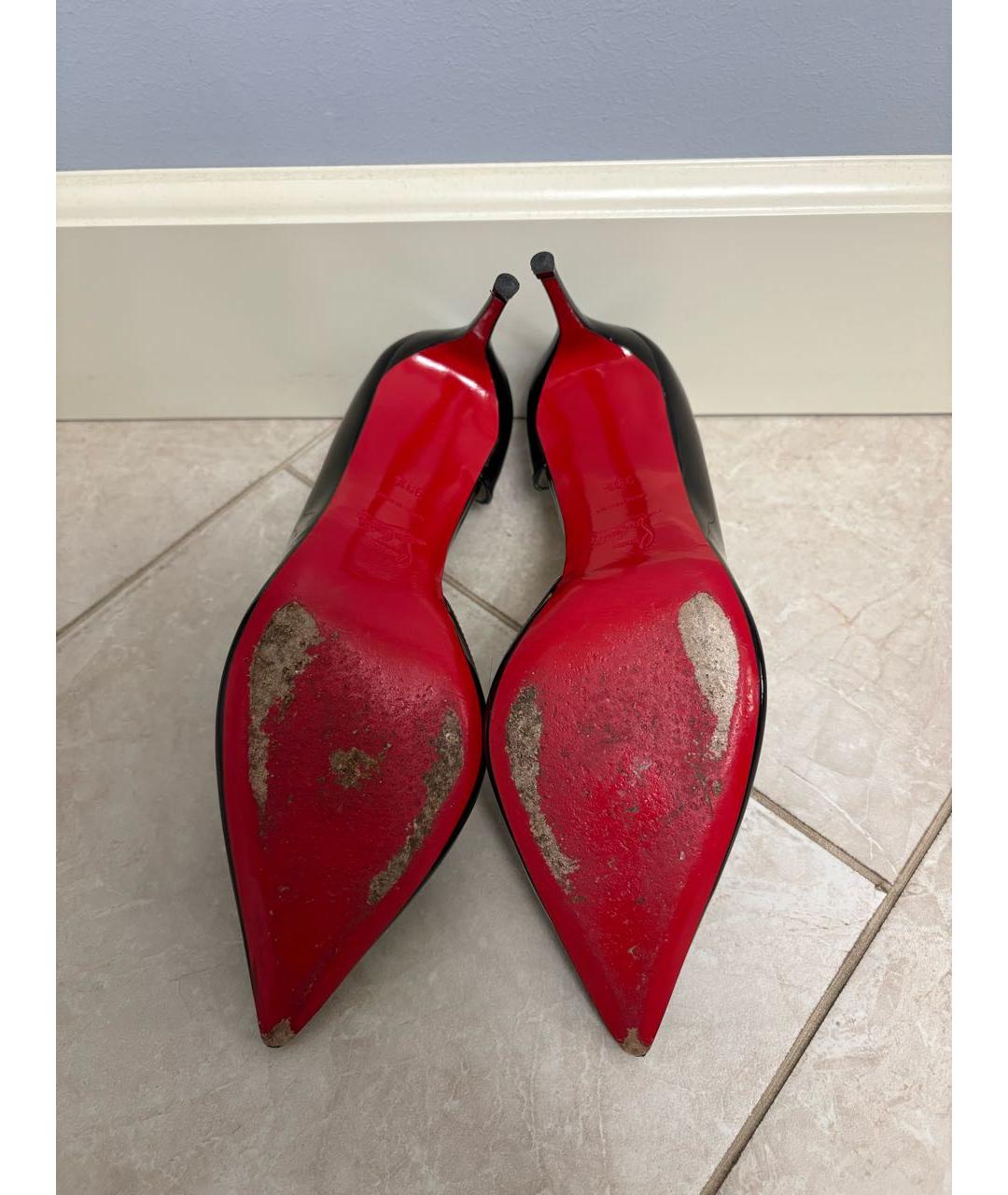 CHRISTIAN LOUBOUTIN Черные туфли из лакированной кожи, фото 7