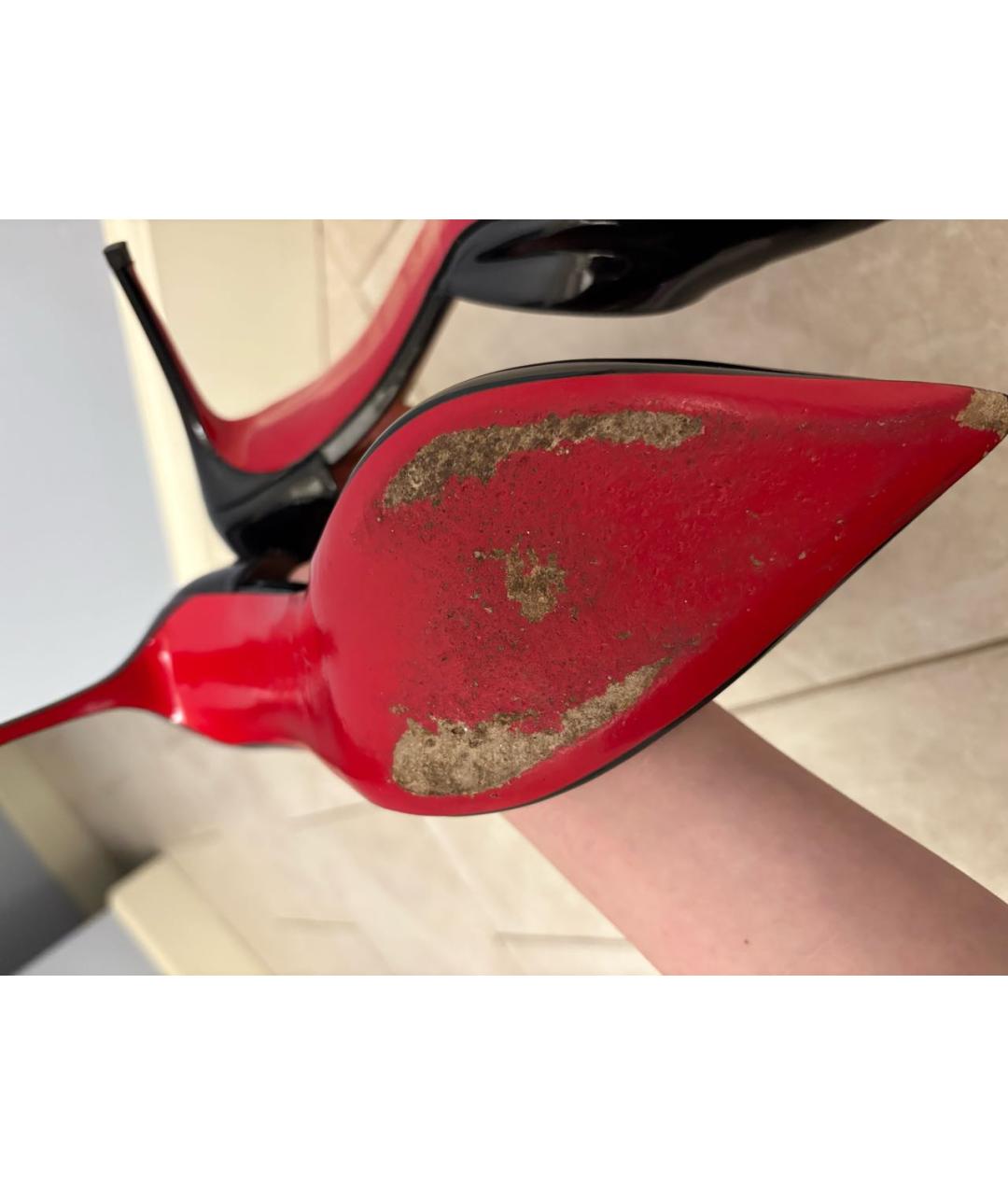 CHRISTIAN LOUBOUTIN Черные туфли из лакированной кожи, фото 8
