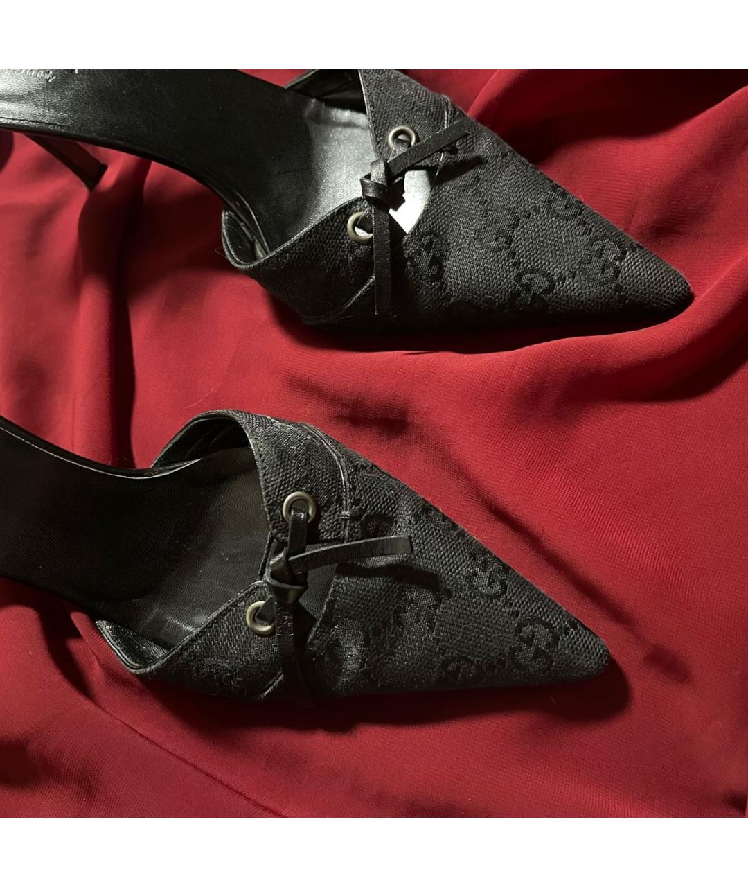 GUCCI Черные кожаные мюли, фото 4