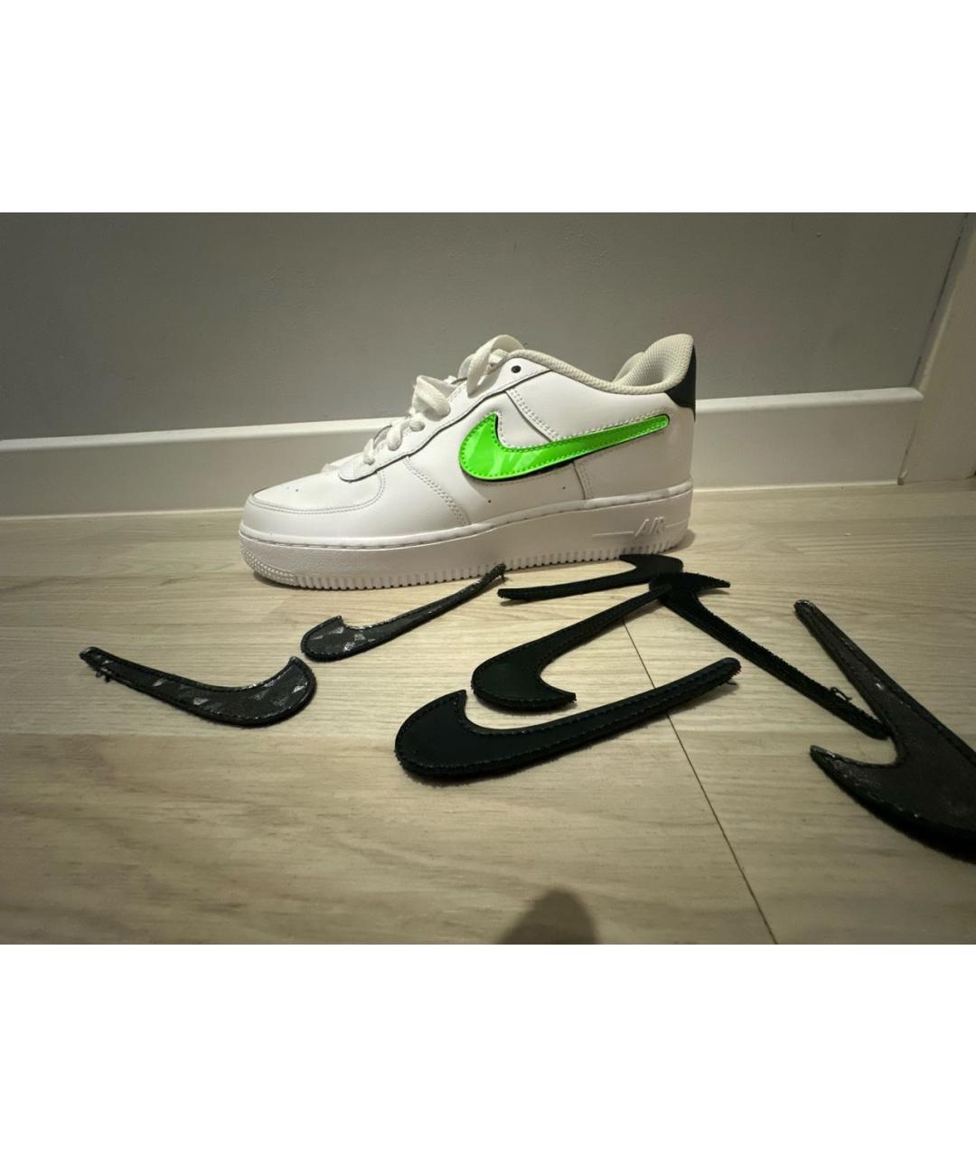 NIKE Белые кроссовки из искусственной кожи, фото 6