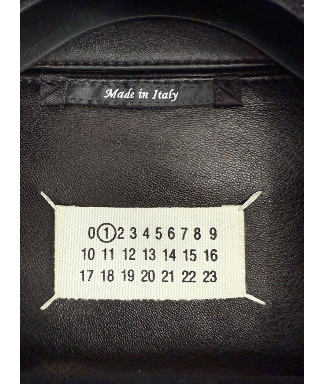 MAISON MARGIELA Черная кожаная куртка, фото 5