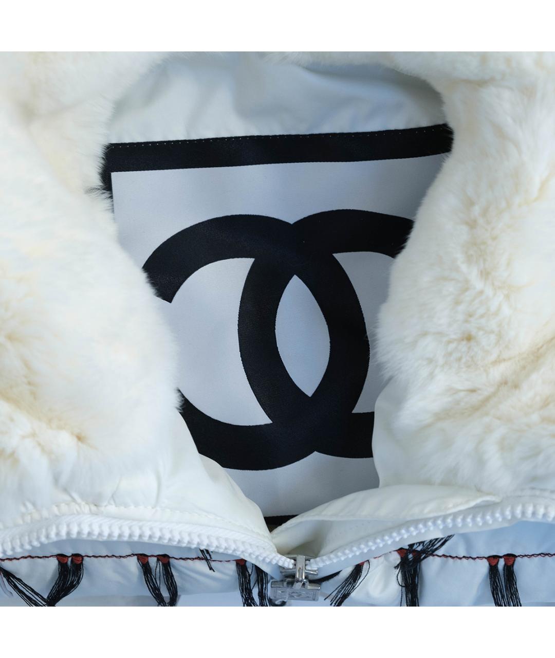 CHANEL Белая полиэстеровая куртка, фото 4