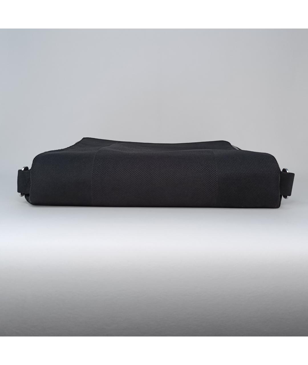 LOUIS VUITTON PRE-OWNED Черная тканевая сумка на плечо, фото 9
