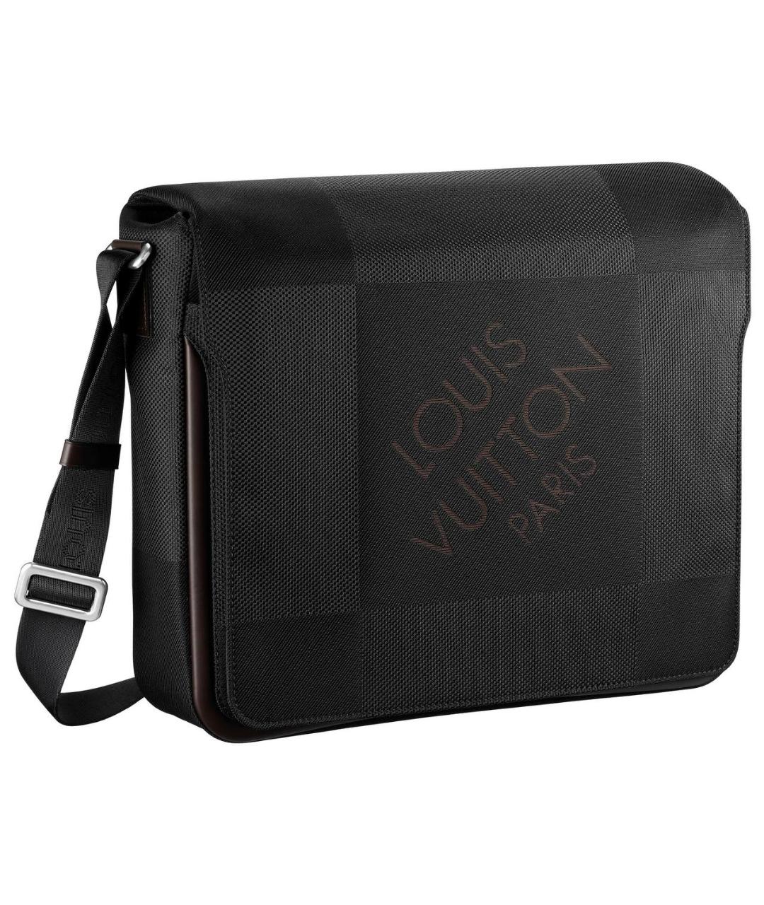 LOUIS VUITTON PRE-OWNED Черная тканевая сумка на плечо, фото 1