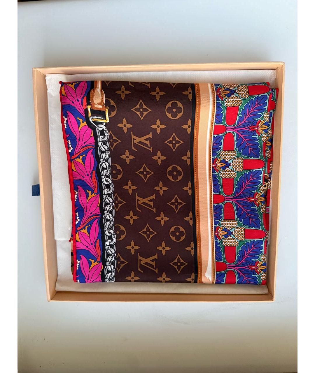 LOUIS VUITTON Шелковый платок, фото 7