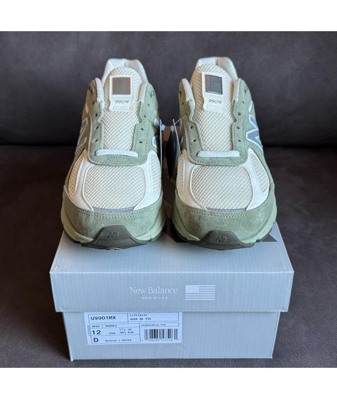 NEW BALANCE Зеленые замшевые низкие кроссовки / кеды, фото 2