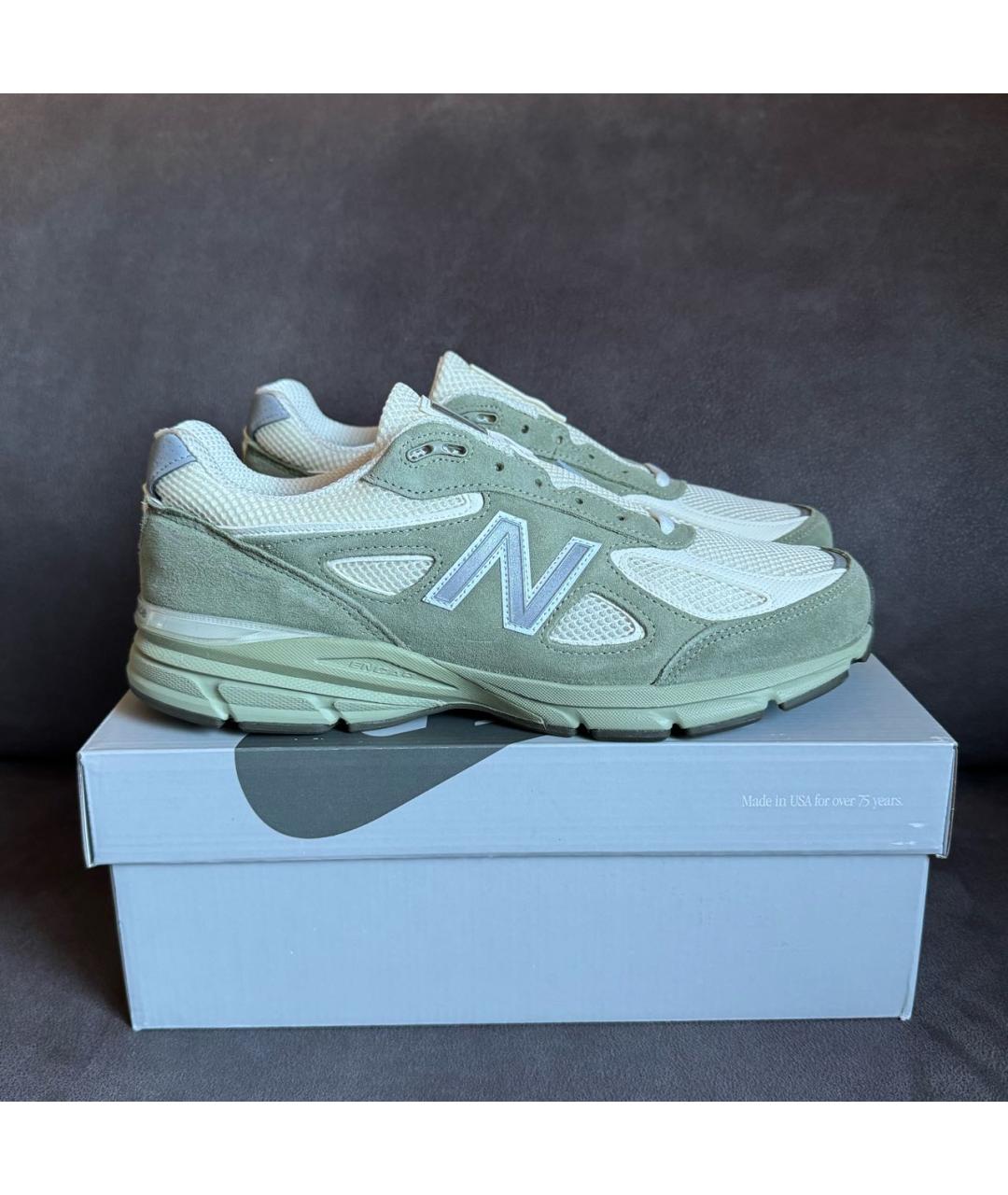 NEW BALANCE Зеленые замшевые низкие кроссовки / кеды, фото 5