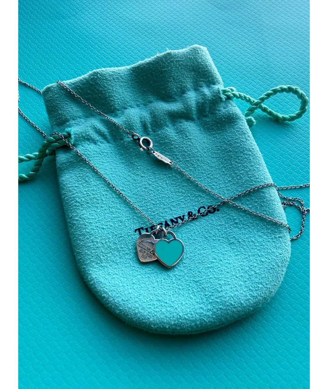 TIFFANY&CO Бирюзовое серебряное колье, фото 4