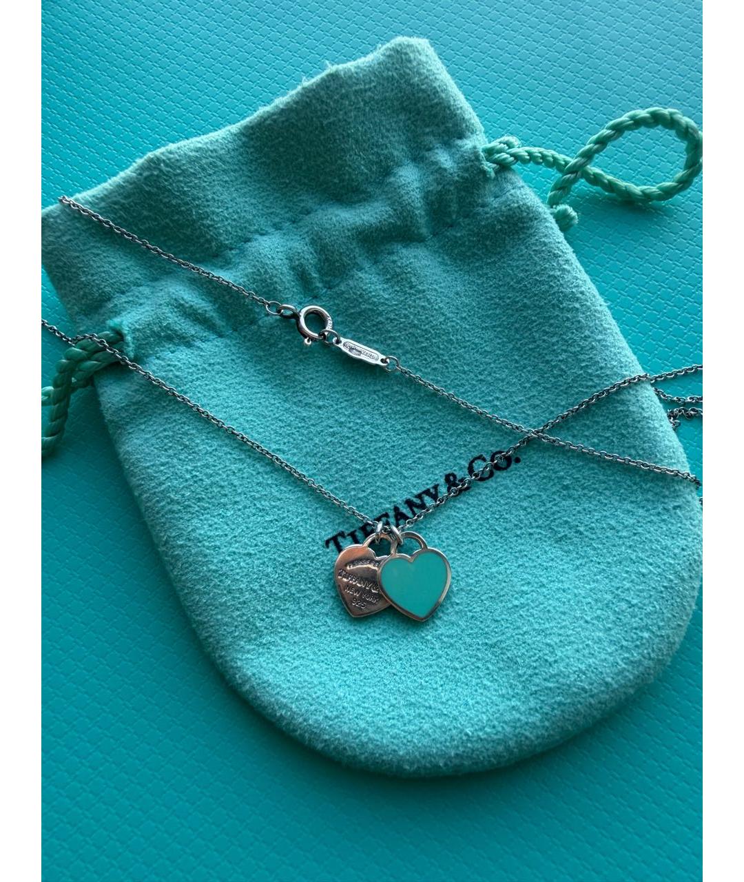 TIFFANY&CO Бирюзовое серебряное колье, фото 7