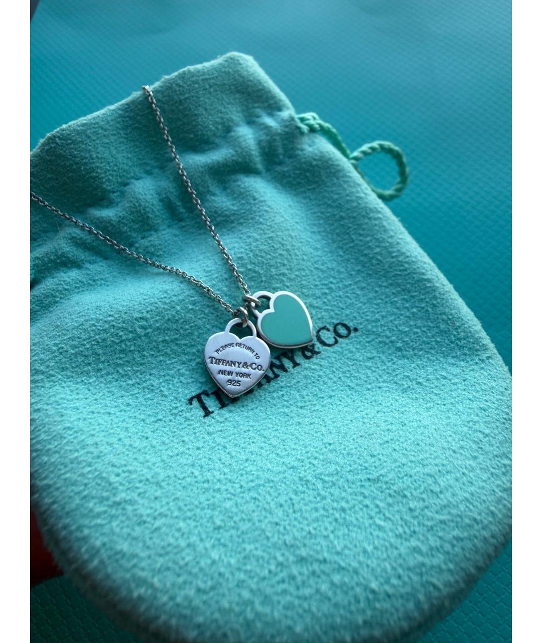 TIFFANY&CO Бирюзовое серебряное колье, фото 5