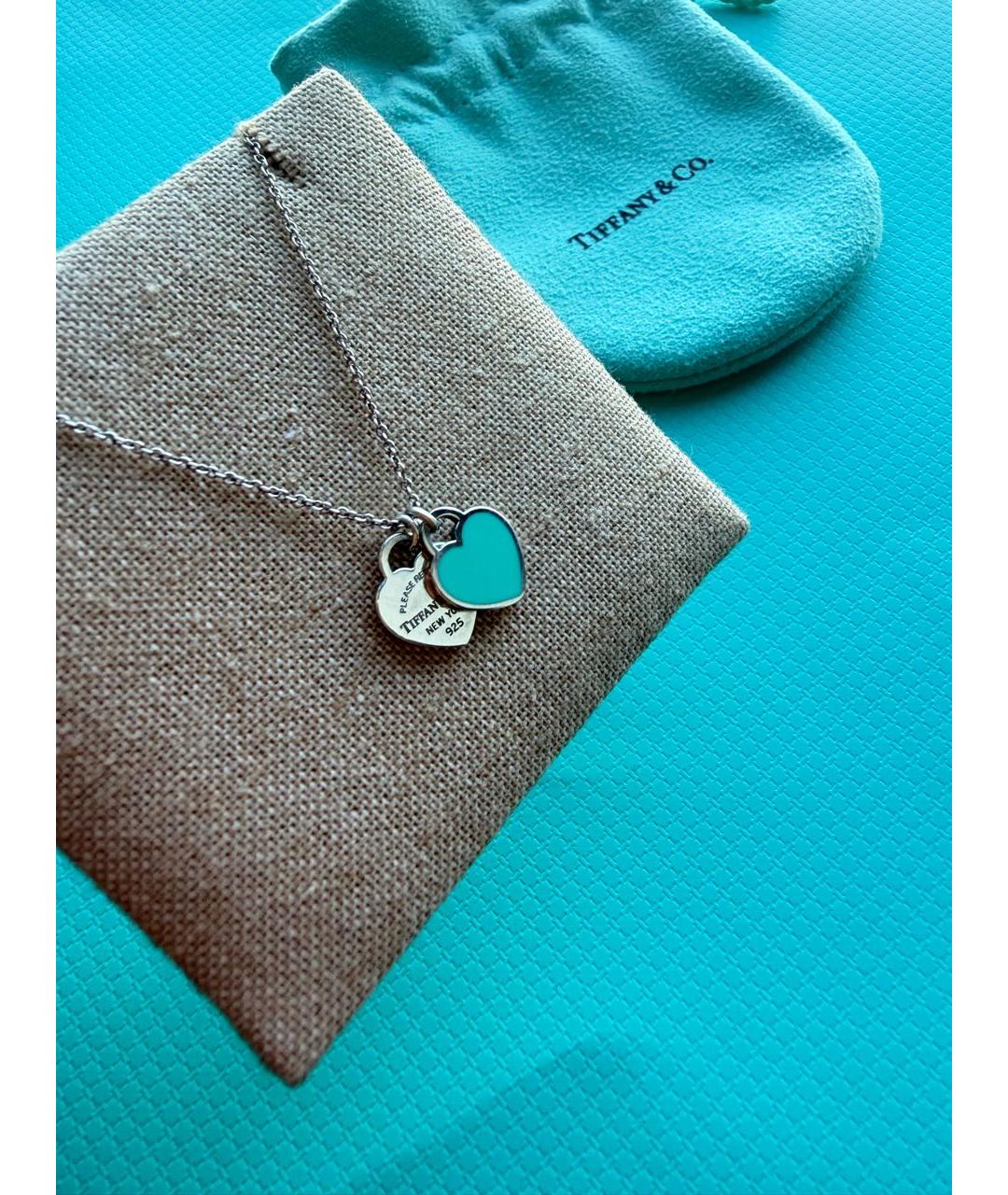 TIFFANY&CO Бирюзовое серебряное колье, фото 3