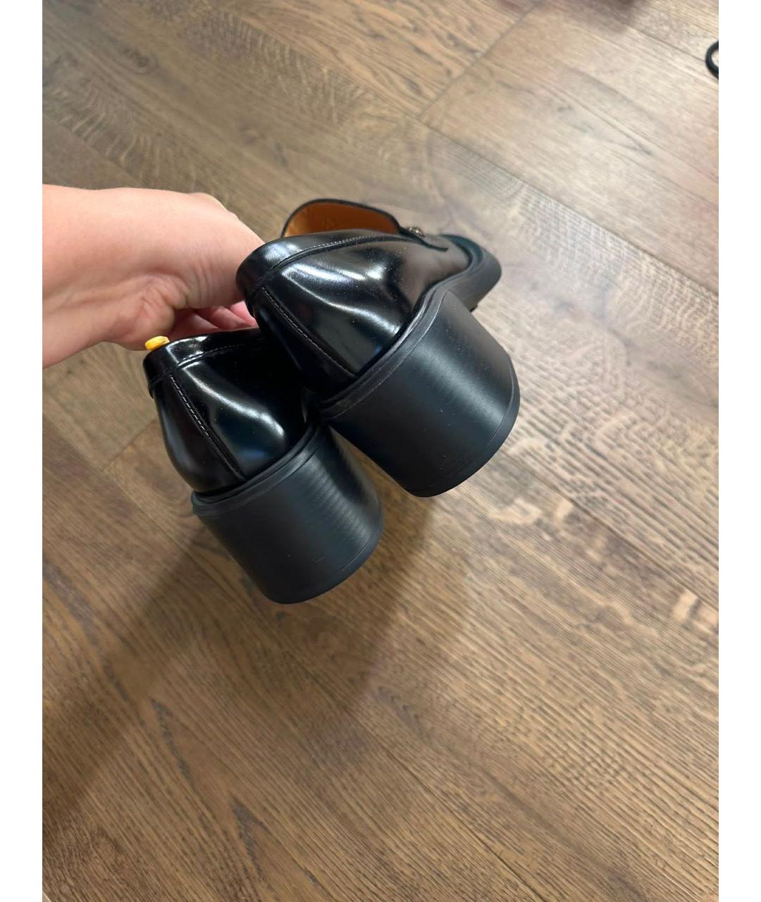 TOD'S Черные кожаные лоферы, фото 4
