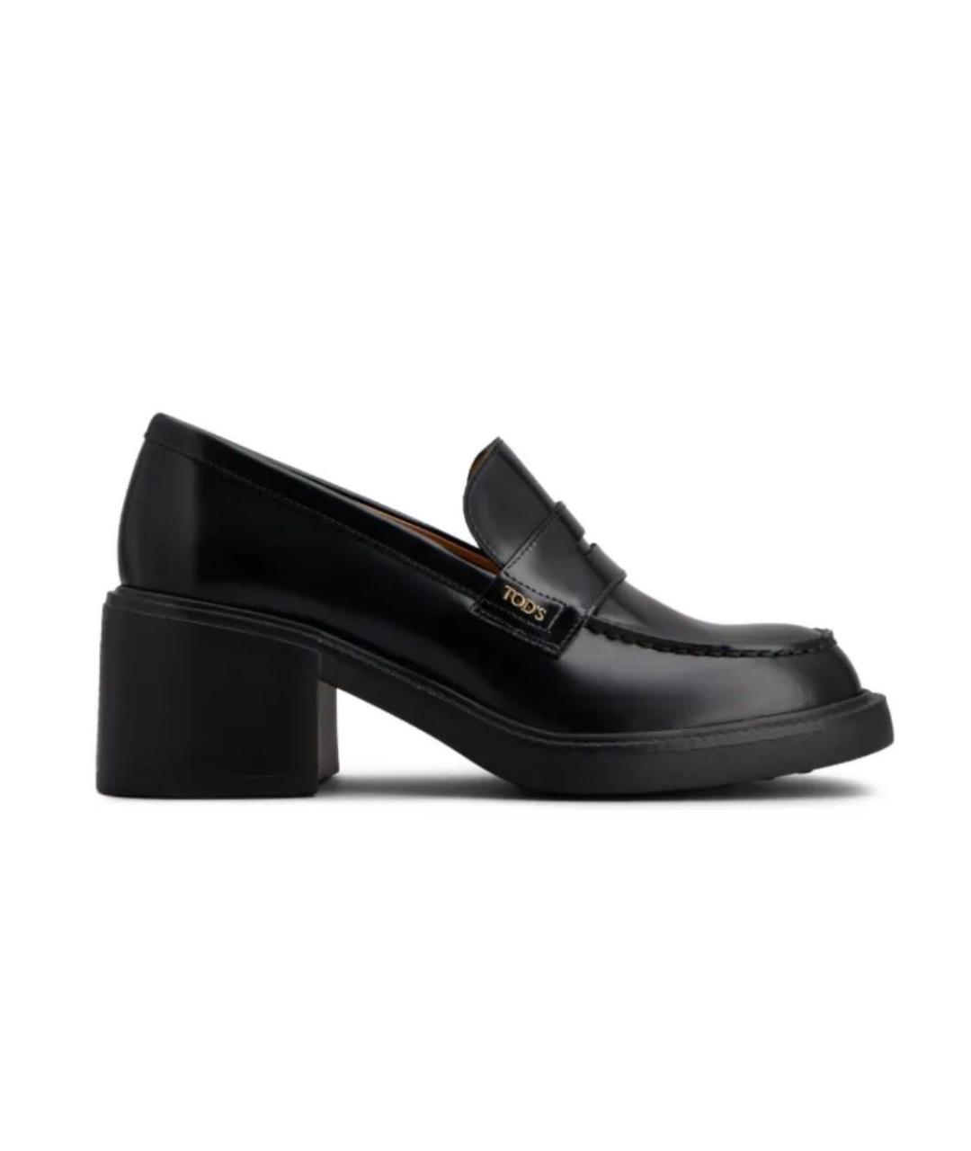 TOD'S Черные кожаные лоферы, фото 7