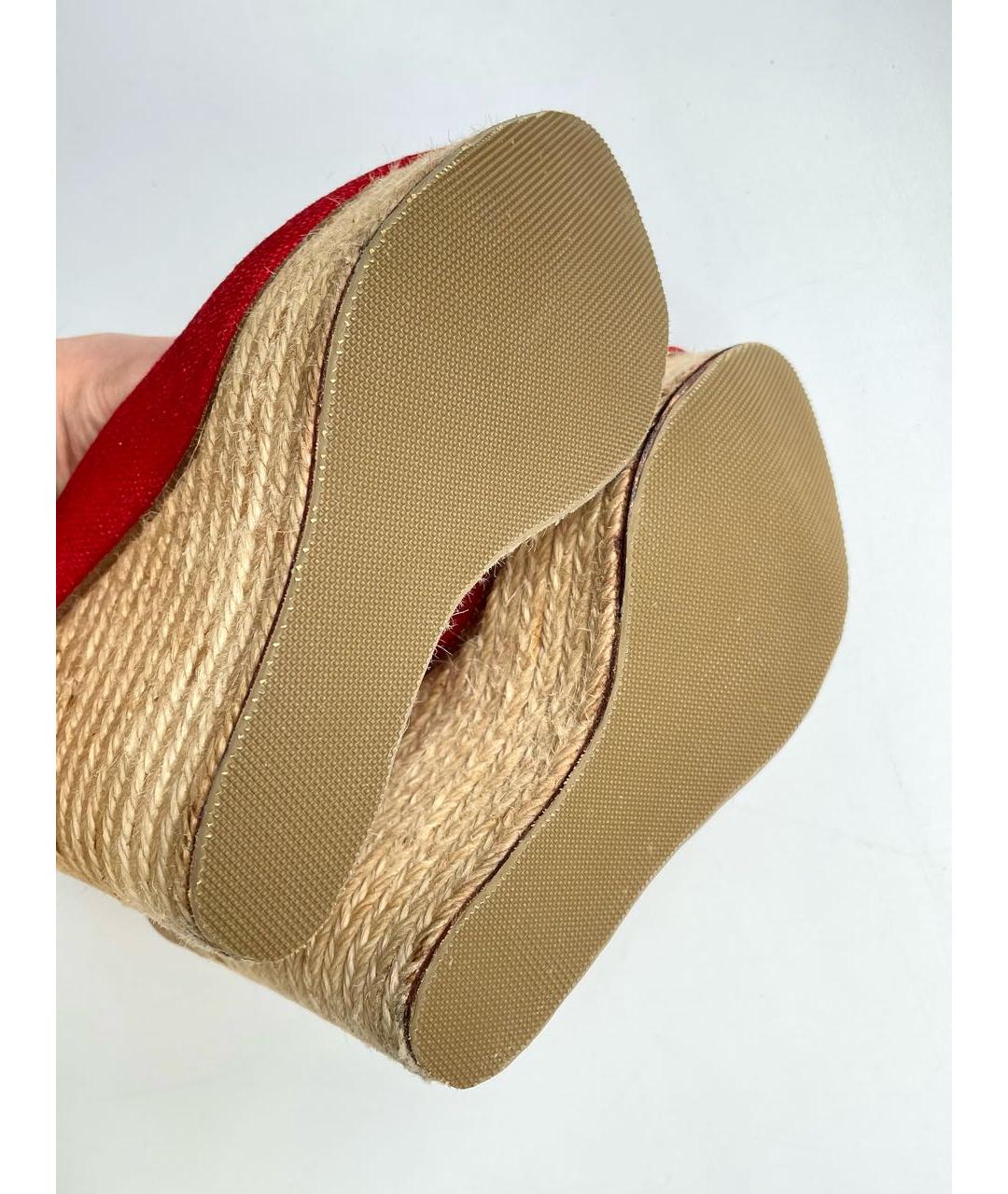 CHARLOTTE OLYMPIA Красные текстильные туфли, фото 7