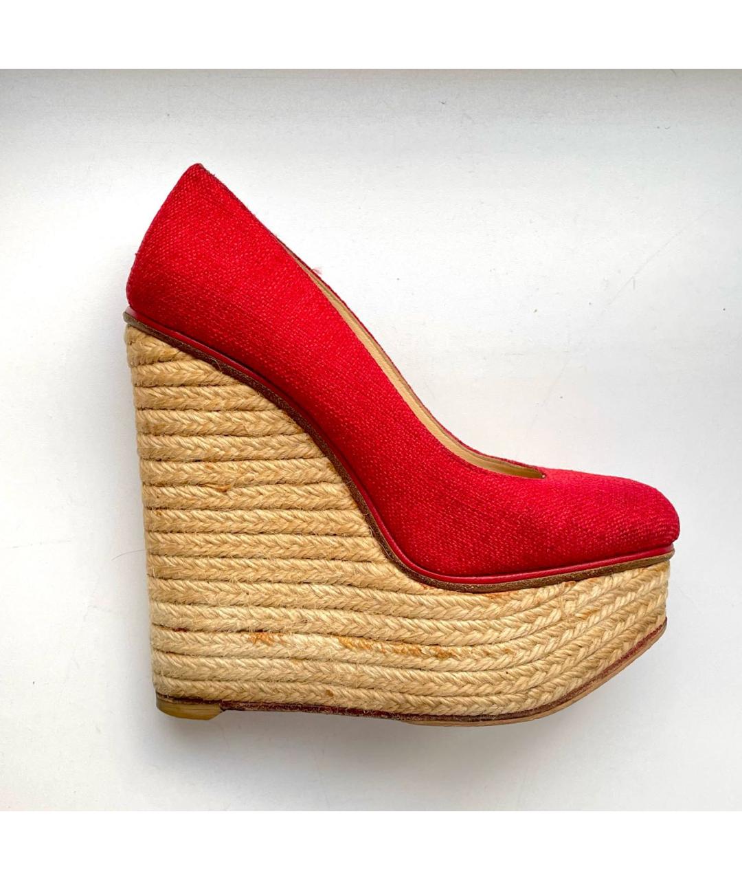 CHARLOTTE OLYMPIA Красные текстильные туфли, фото 9