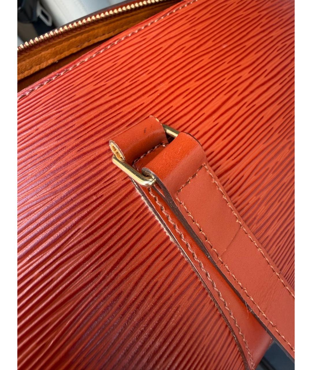 LOUIS VUITTON Коричневая кожаная сумка с короткими ручками, фото 8
