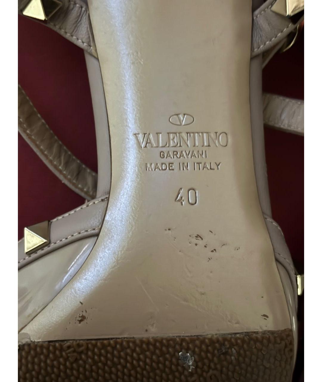 VALENTINO Бежевые туфли из лакированной кожи, фото 6